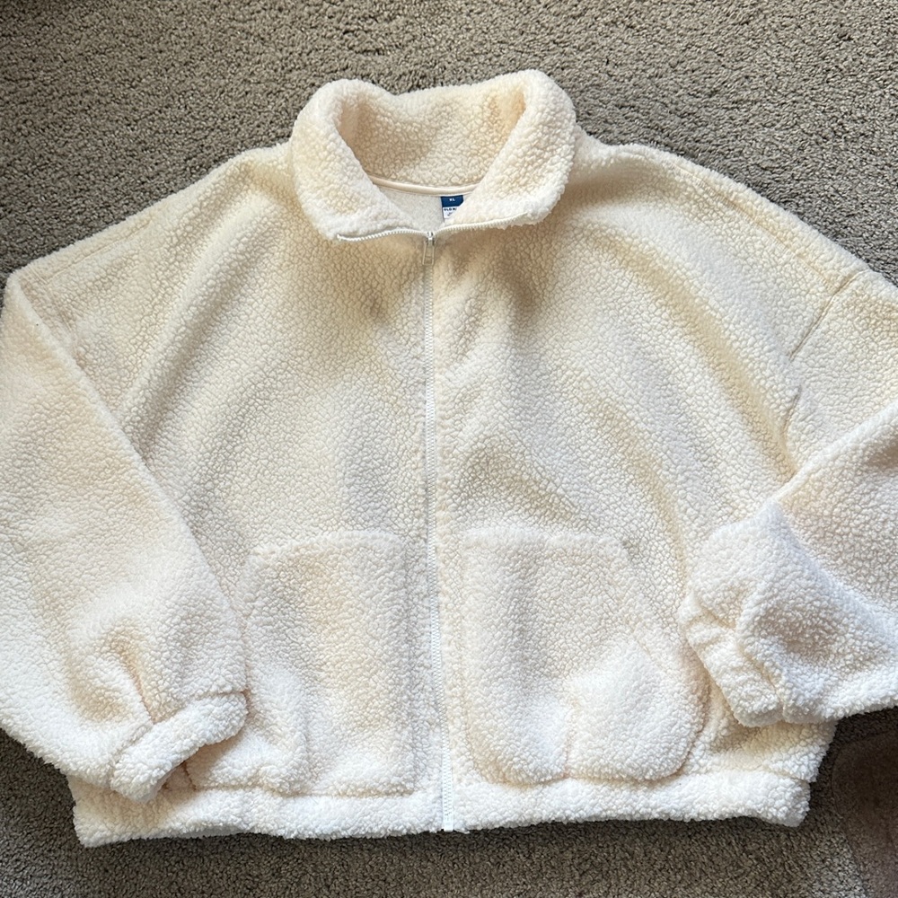 Old Navy Cream Sherpa Fleece